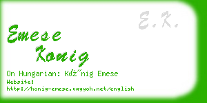 emese konig business card